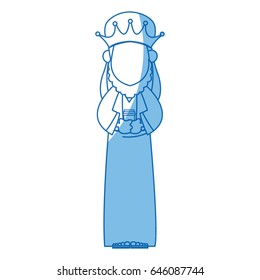 cartoon man king of orient manger nativity