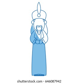 cartoon man king of orient manger nativity