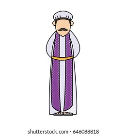 cartoon man king of orient manger nativity