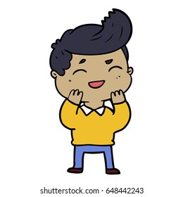 cartoon man laughing