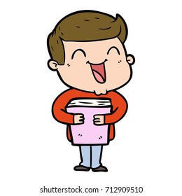 cartoon man laughing