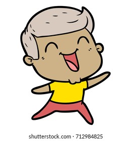 cartoon man laughing