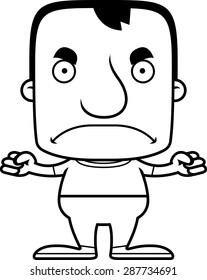 A cartoon man looking angry.
