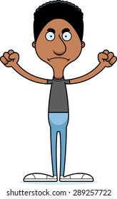 A cartoon man looking angry.