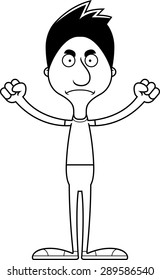 A cartoon man looking angry.