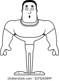 A cartoon man looking surprised.