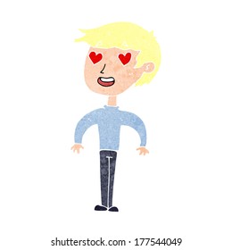 cartoon man in love