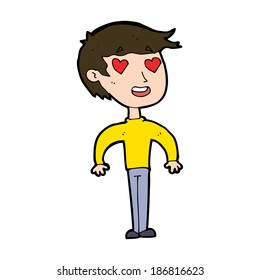 cartoon man in love