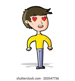 cartoon man in love