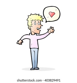 cartoon man in love