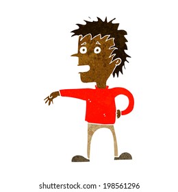 cartoon man making dismissive gesture