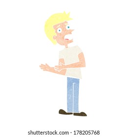 caricaturista haciendo excusas