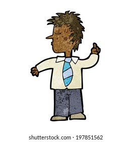 cartoon man making his point