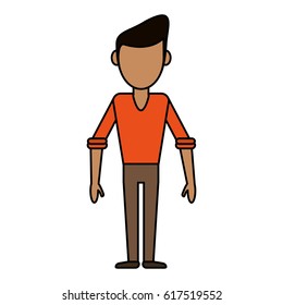 cartoon man. male standing design