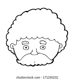 homem de desenho animado com bigode