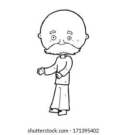 caricaturista con bigote