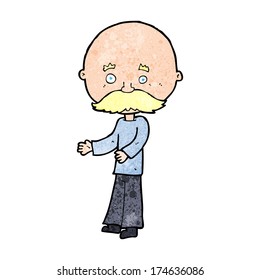 cartoon man with mustache