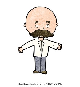 cartoon man with mustache