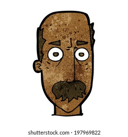 Cartoon-Mann mit Schnurrbart