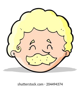cartoon man with mustache