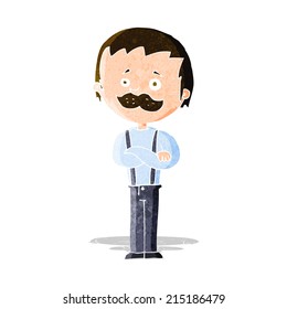 homem de desenho animado com bigode