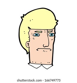 cartoon man narrowing eyes