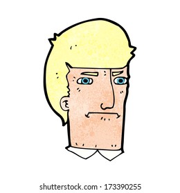 cartoon man narrowing eyes
