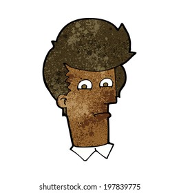 cartoon man narrowing eyes