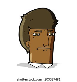 cartoon man narrowing eyes