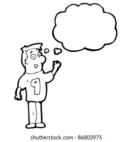 cartoon man in number nine shirt