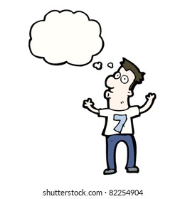 cartoon man with numbered shirt cartoon man with numbered shirt
