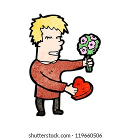 cartoon man on first date