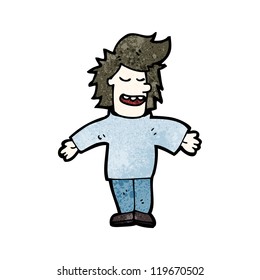 cartoon man with open arms