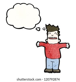 cartoon man with open arms