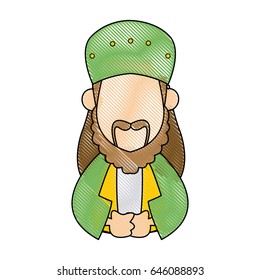 cartoon man of orient christian design