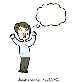 hombre de caricatura en pánico