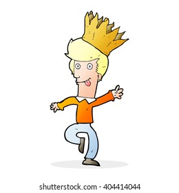 cartoon man with paper crown