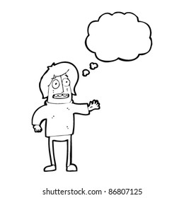 cartoon man picturing the future