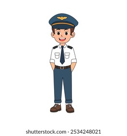 Ilustração vetorial do piloto do Cartoon Man