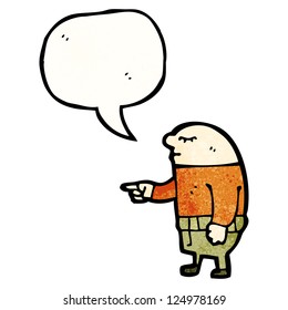 cartoon man pointing