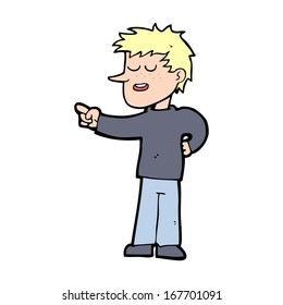 cartoon man pointing