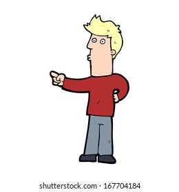 cartoon man pointing