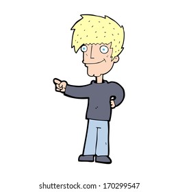 cartoon man pointing
