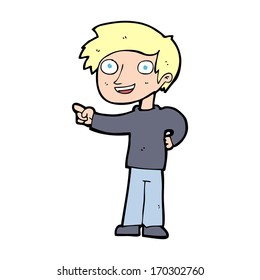 cartoon man pointing