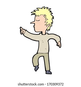 cartoon man pointing