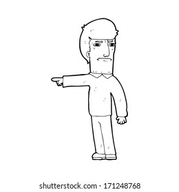 cartoon man pointing