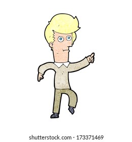 cartoon man pointing