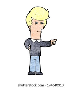 cartoon man pointing