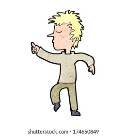 cartoon man pointing