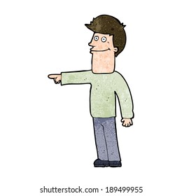 caricaturista señalando